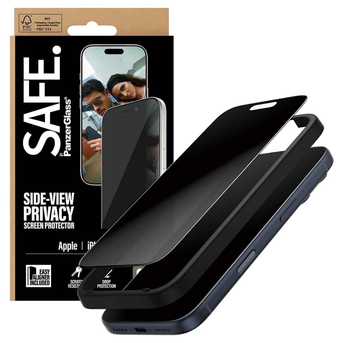 PanzerGlass Safe Privacy Screen Protector Glass for iPhone 17 Pro