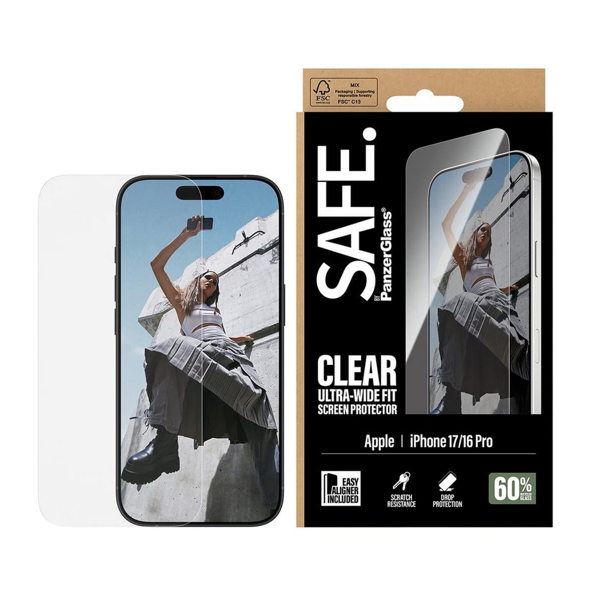 PanzerGlass SAFE Ultra-Wide Fit Screen Protector