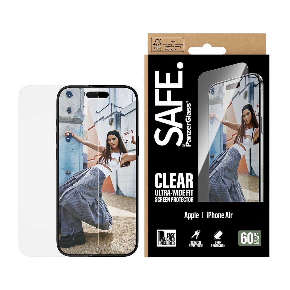 PanzerGlass SAFE Ultra-Wide Fit Screen Protector for iPhone 17 Air
