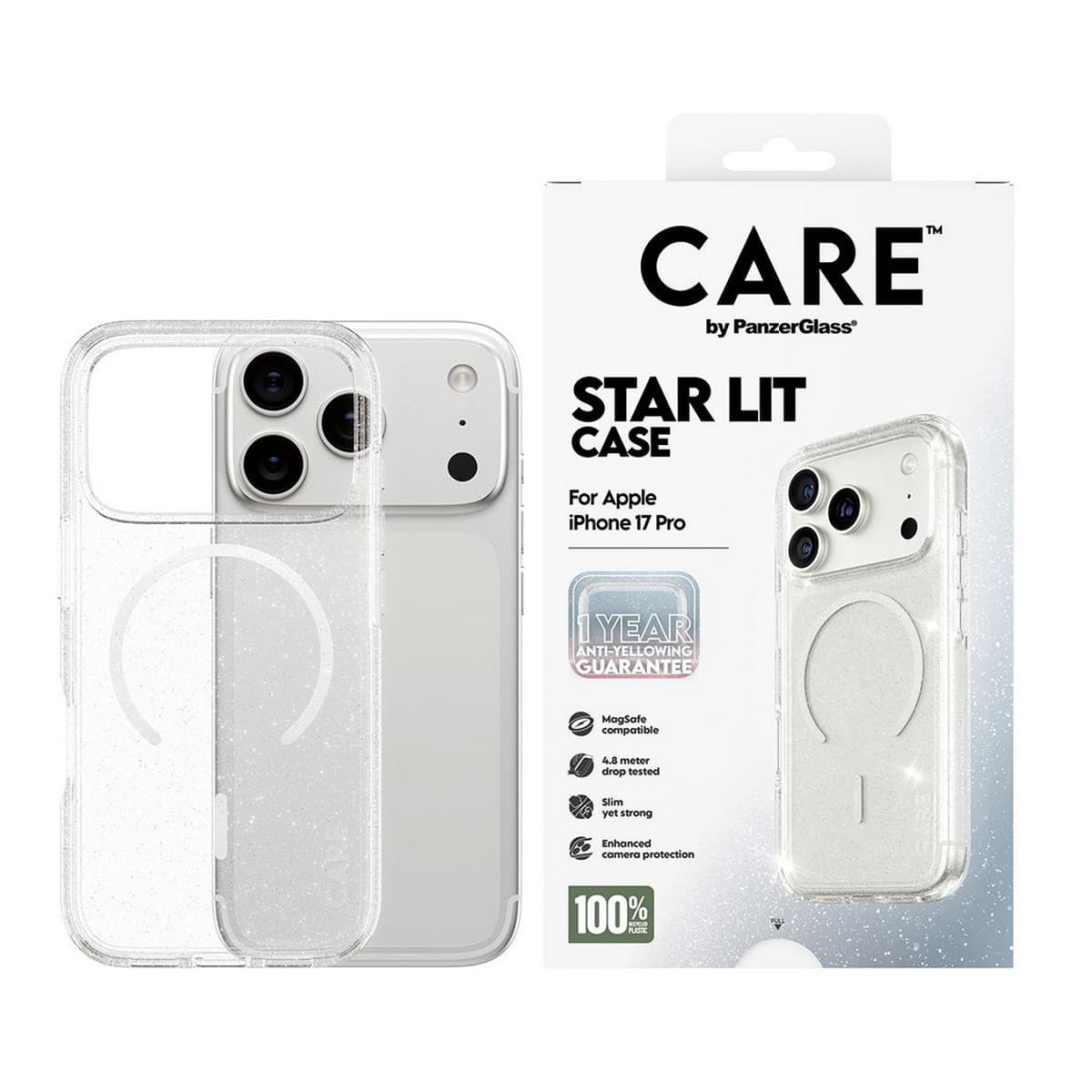 بانزرجلاس جراب كير ستار ليت أوربان إكسبلورر مع ماج سيف أبيض لهاتف آيفون 17 برو