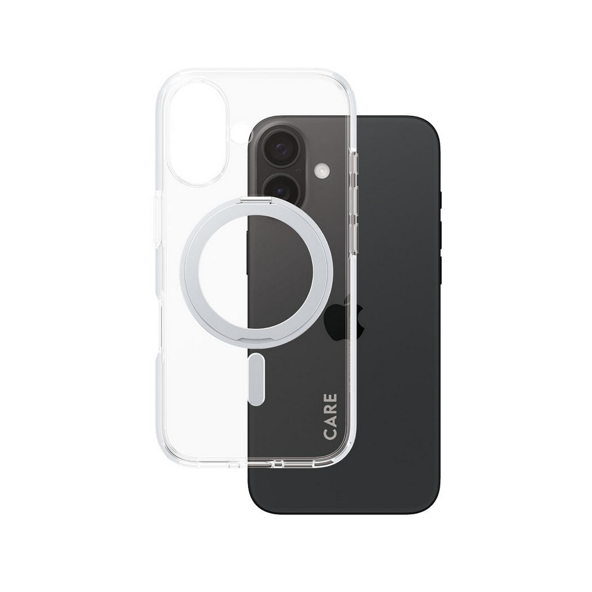 PanzerGlass Transparent Care Feature Case with Silver Kickstand & MagSafe