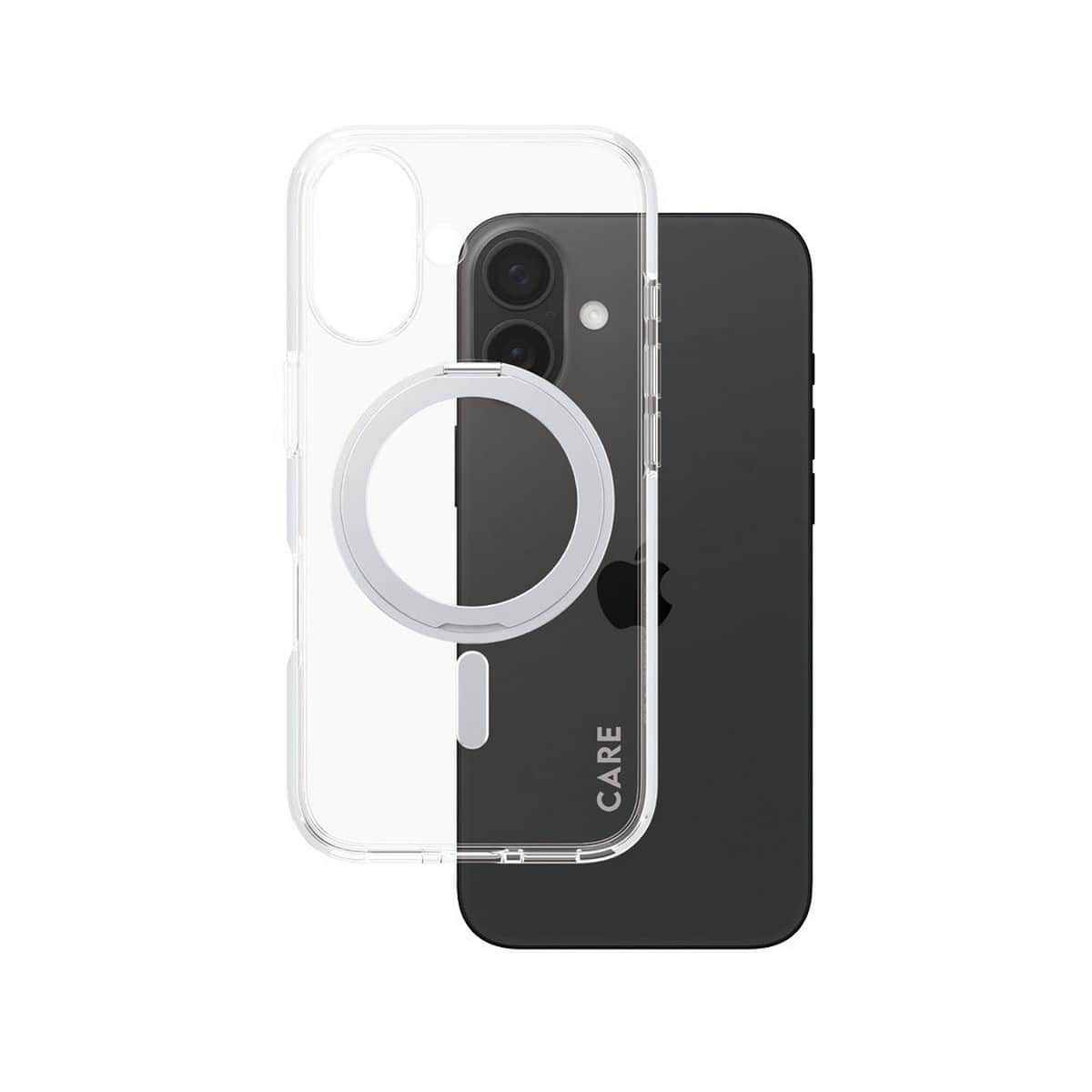 PanzerGlass Transparent Care Feature Case with Silver Kickstand & MagSafe