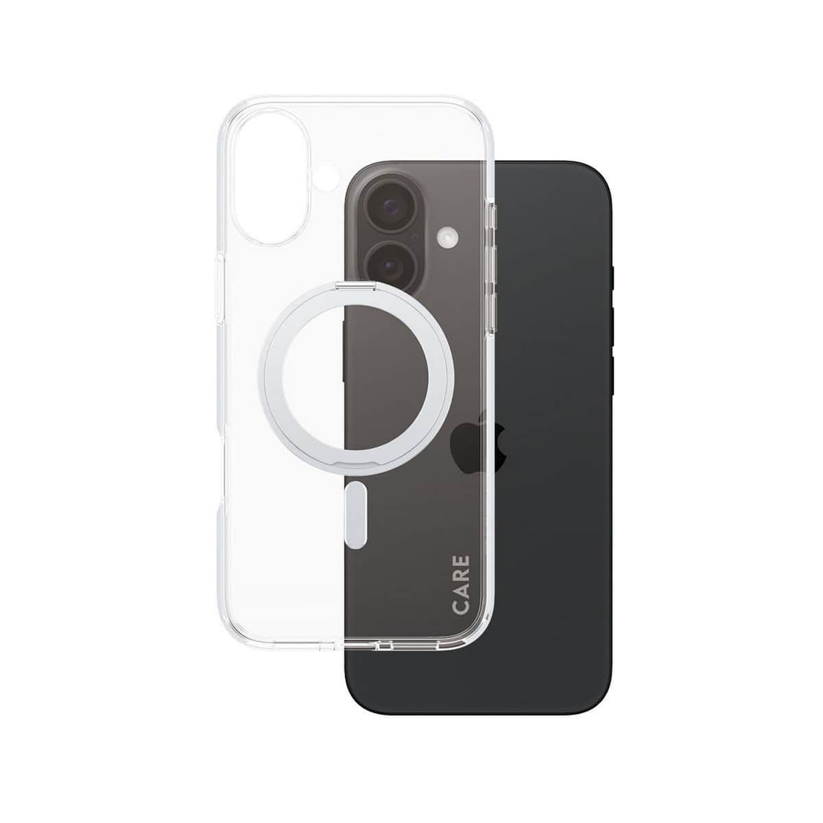 PanzerGlass Transparent Care Feature Case with Silver Kickstand & MagSafe