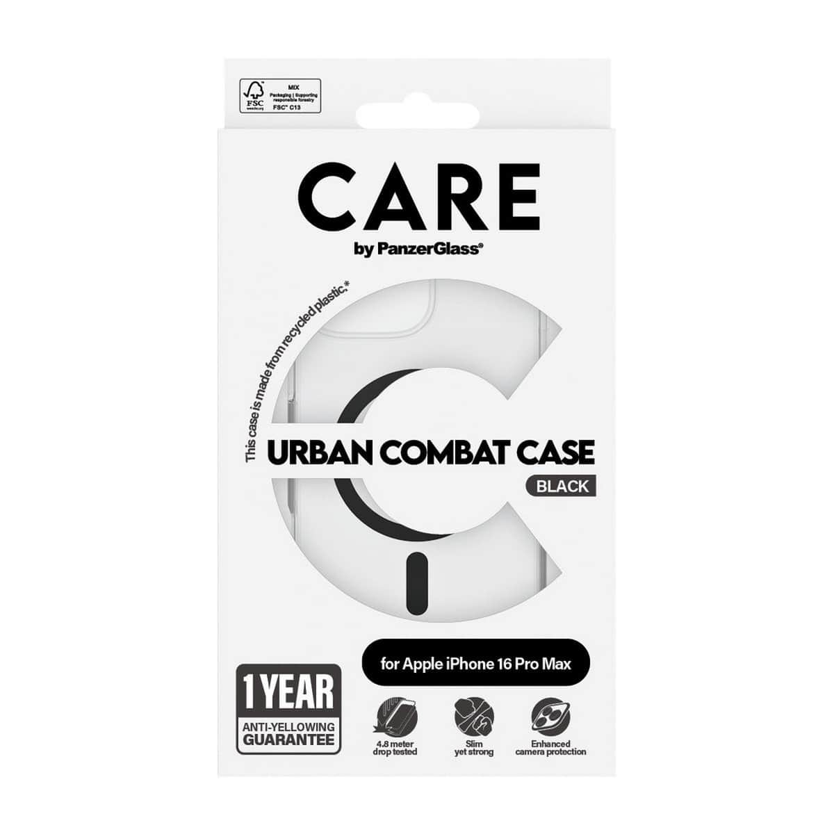 PanzerGlass Care Urban Combat Case with Black MagSafe