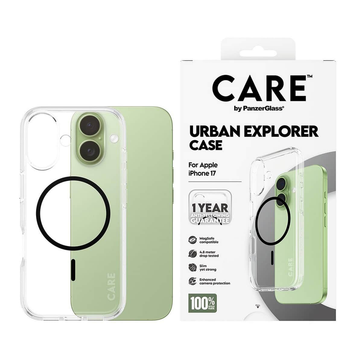 PanzerGlass Care Urban Explorer Case with Black MagSafe