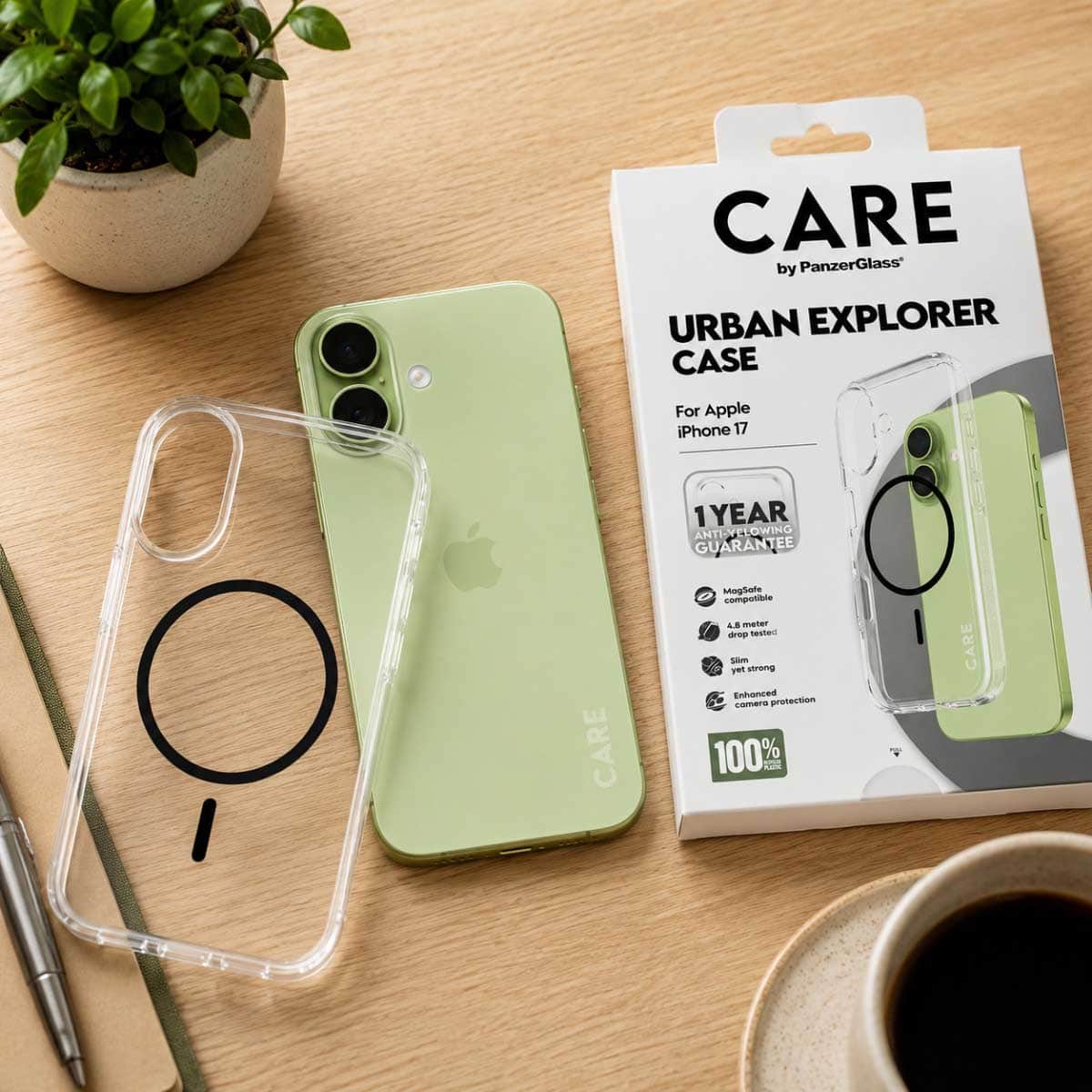 PanzerGlass Care Urban Explorer Case with Black MagSafe