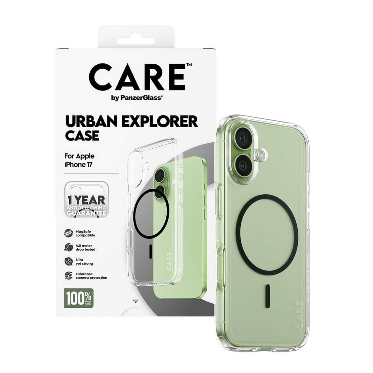 PanzerGlass Care Urban Explorer Case with Black MagSafe