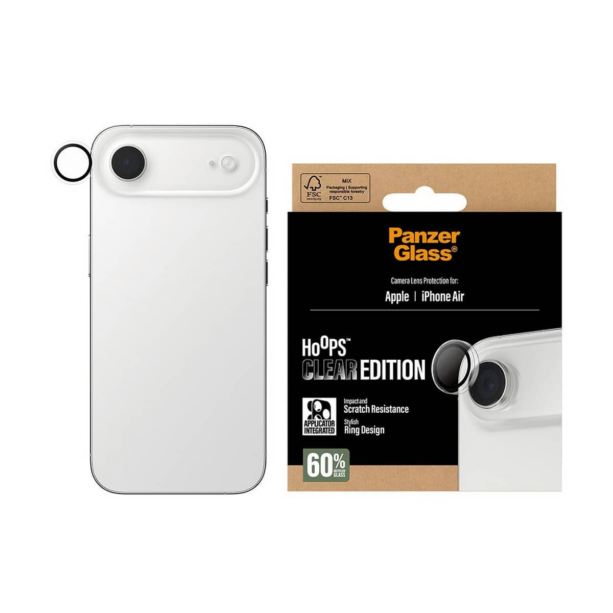PanzerGlass Transparent Hoops Camera Lens Protector for iPhone 17 Air