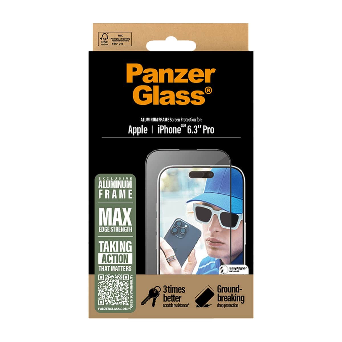PanzerGlass Ultra-Wide Fit Aluminum Frame Screen Protector