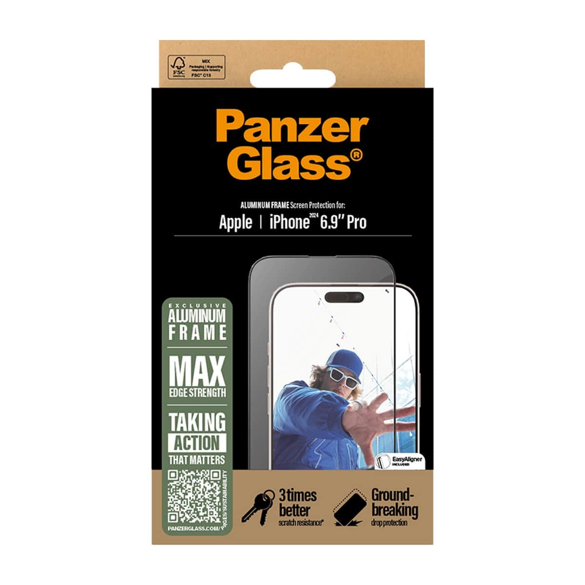 PanzerGlass Ultra-Wide Fit Aluminum Frame Screen Protector