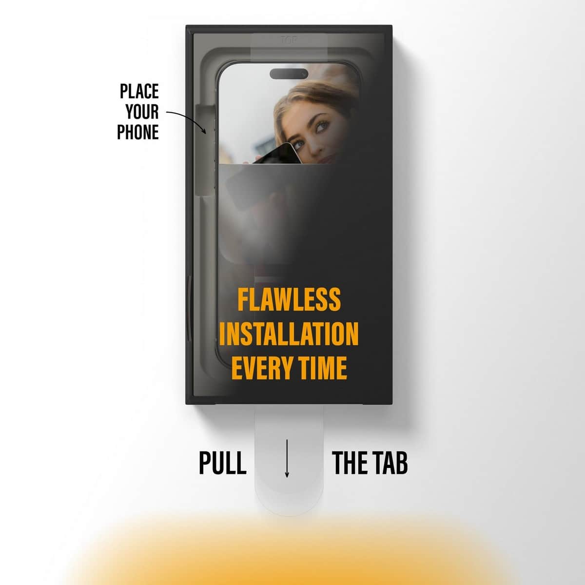PanzerGlass Ultra-Wide Fit Fastfit Privacy Screen Protector with Black Frame