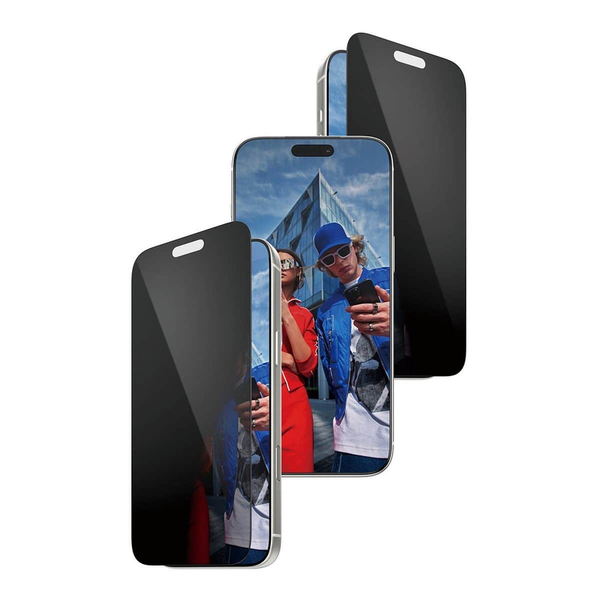 PanzerGlass Ultra-Wide Fit Fastfit Privacy Screen Protector with Black Frame