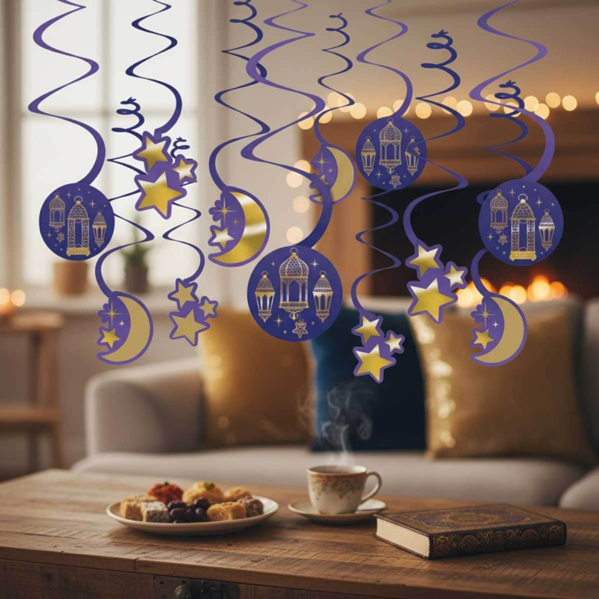 Party Centre 12-Piece Eid Swirl Decoration Set