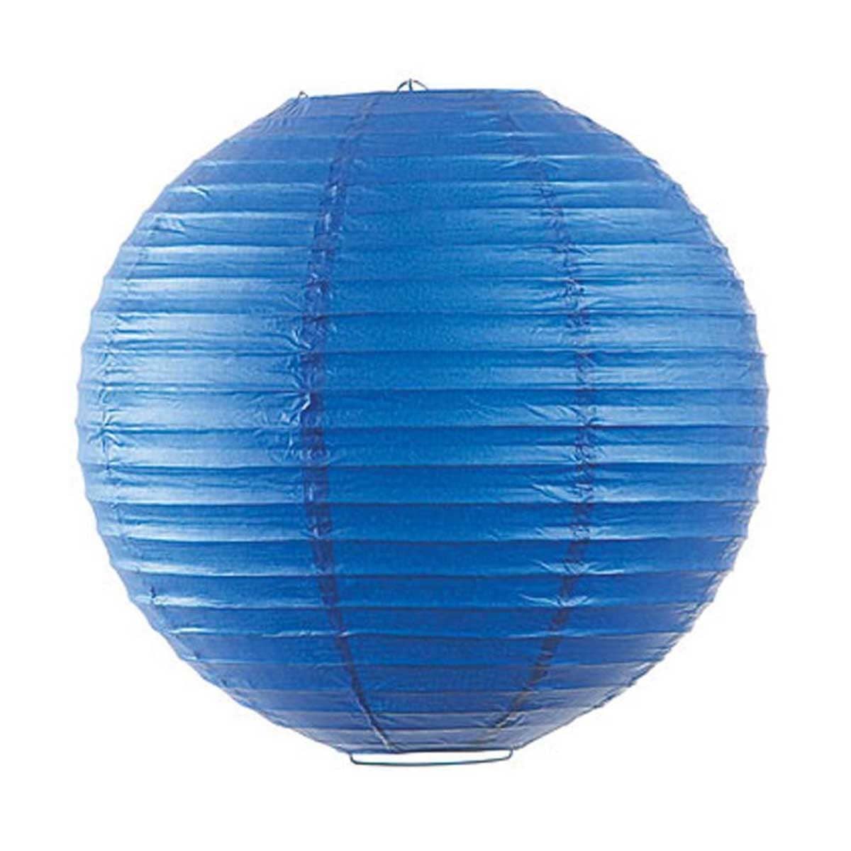 Party Centre 3-Piece 9.5" Royal Blue Round Paper Lanterns Set