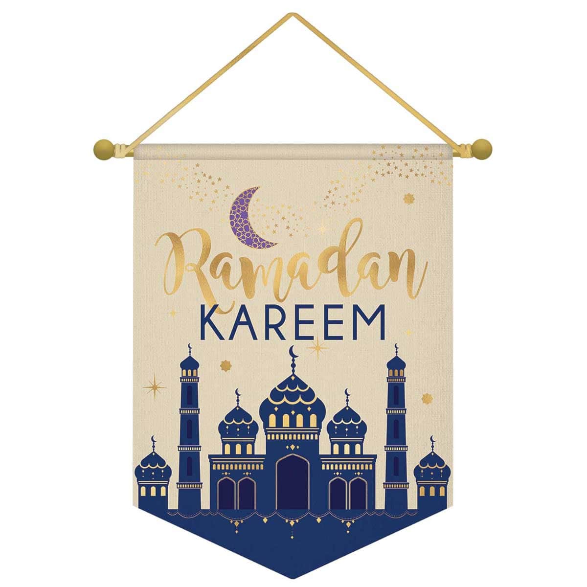 Party Centre Ramadan Kareem Canvas Hanging Decoration