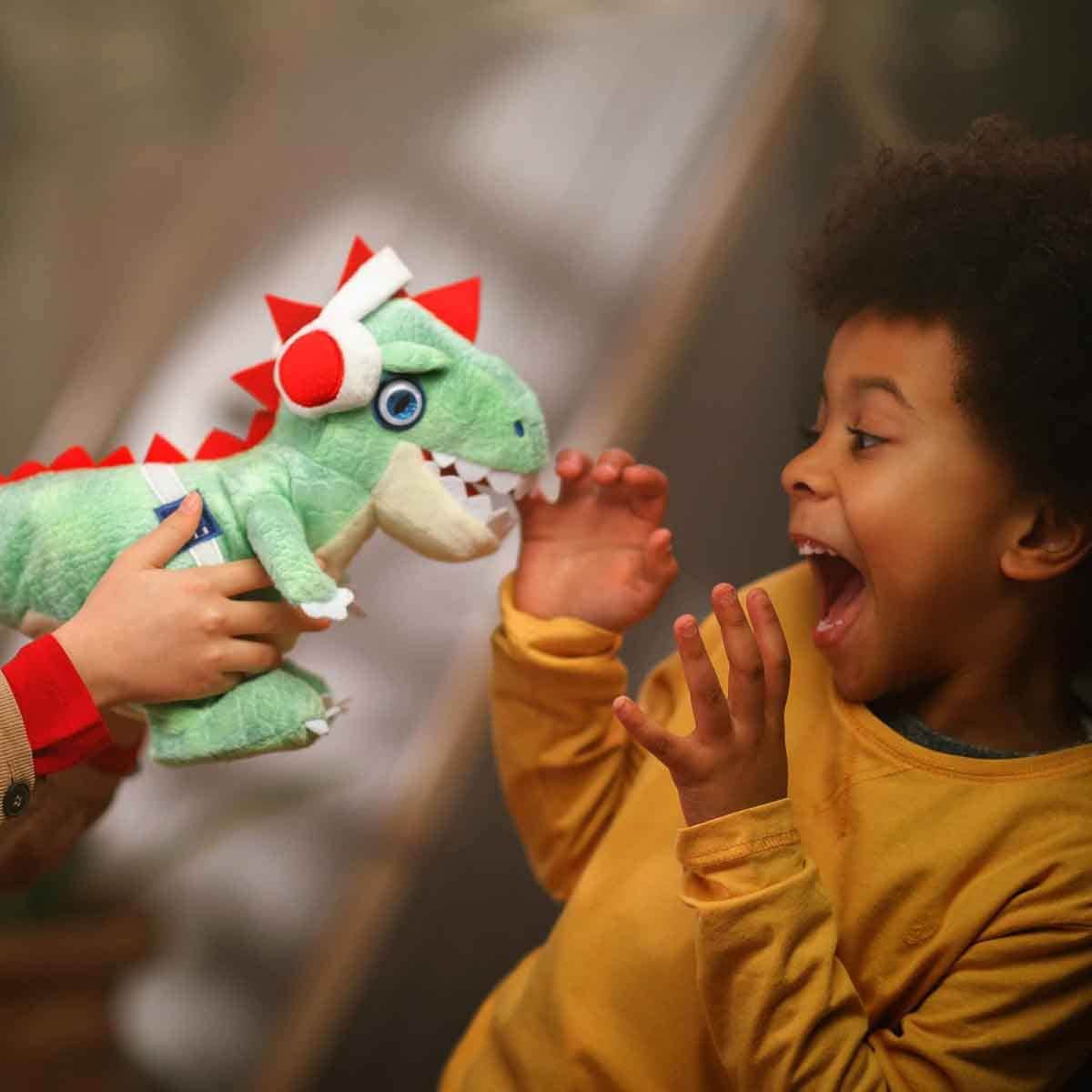 Party Pets Green DJ Electronix Rex Soft Plush Unisex, 3-4 Years