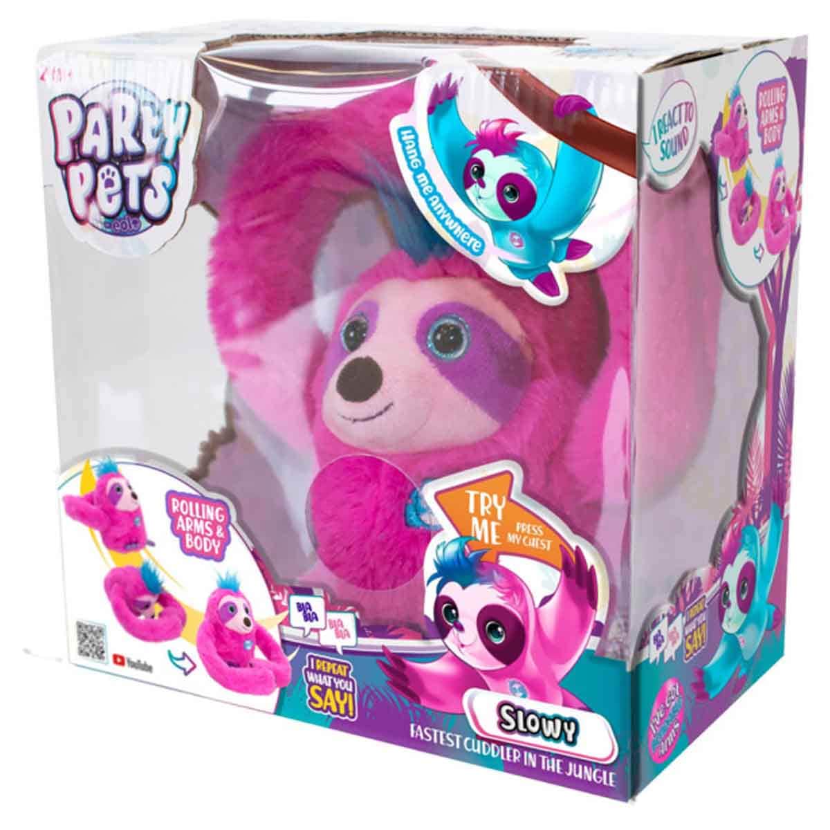 Party Pets Slowy The Sloth Electronic Plush Unisex, 3-4 Years