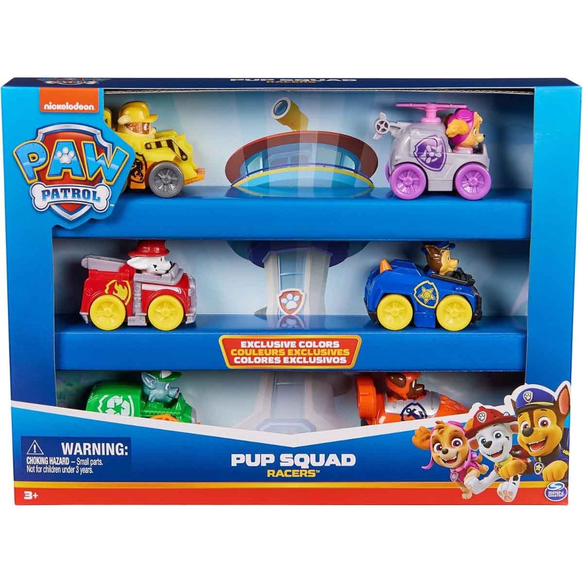 Paw Patrol 6-Piece Core Pup Squad Racer Set Unisex, 3-4 Years