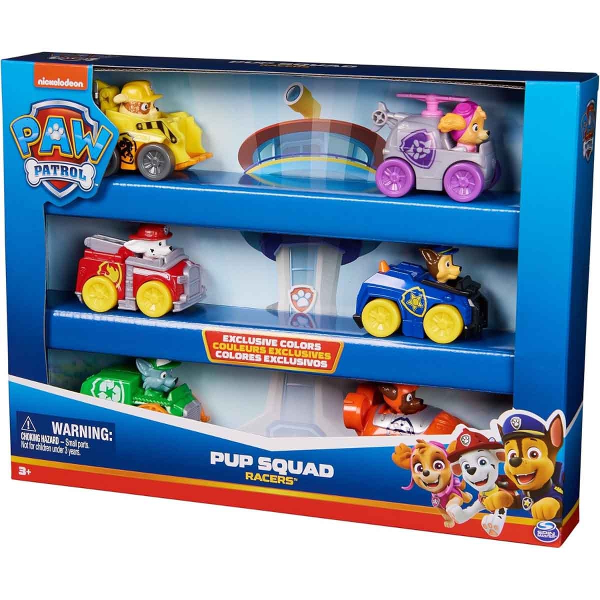 Paw Patrol 6-Piece Core Pup Squad Racer Set Unisex, 3-4 Years