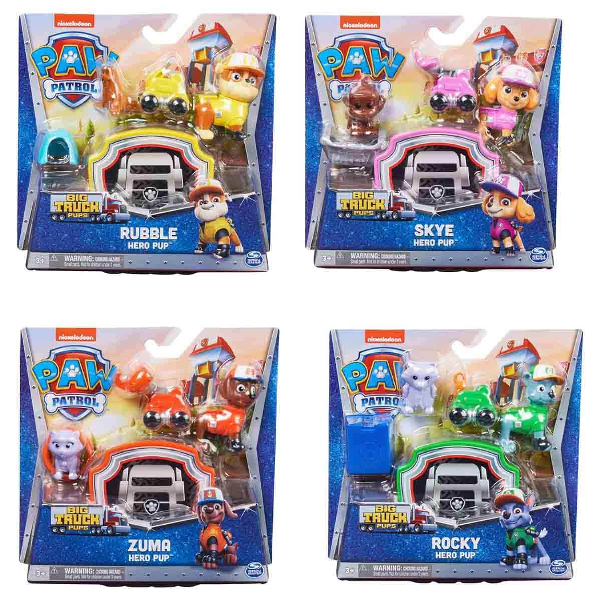 Paw Patrol Assorted Big Truck Hero Pups Figure Playset Unisex, 3-4 Years