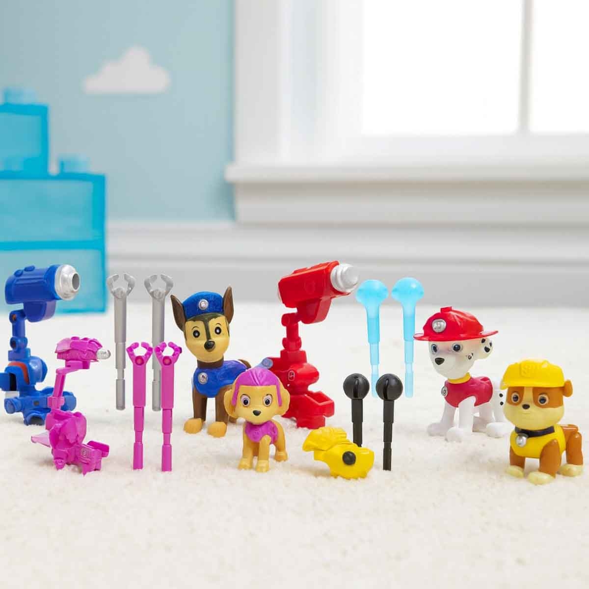 باو باترول مجموعة شخصيات الجراء الأبطال من فيلم مايتي متنوعة للأولاد والبنات عمر 3-4 سنوات