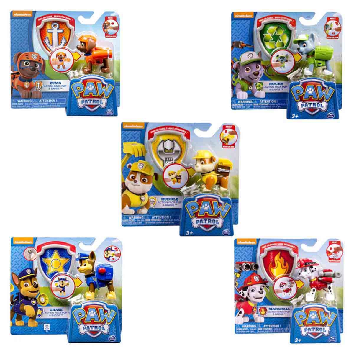 Paw Patrol Assorted Rubble Action Pack Playset Unisex, 3-4 Years