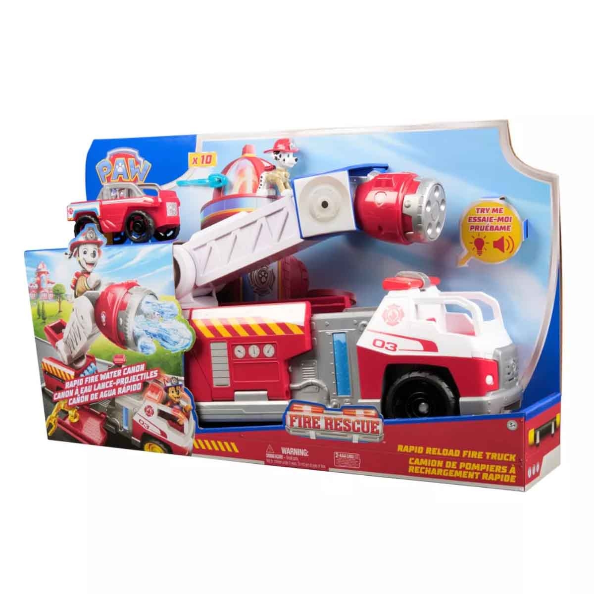 Paw Patrol Fire Rescue Deluxe Fire Truck Toy Vehicle Unisex, 3-4 Years