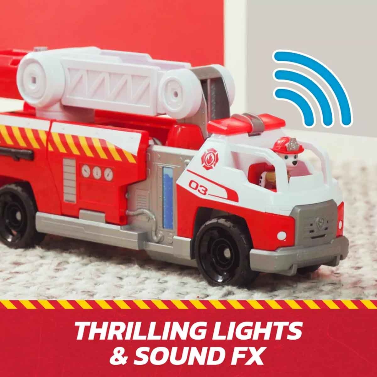 Paw Patrol Fire Rescue Deluxe Fire Truck Toy Vehicle Unisex, 3-4 Years