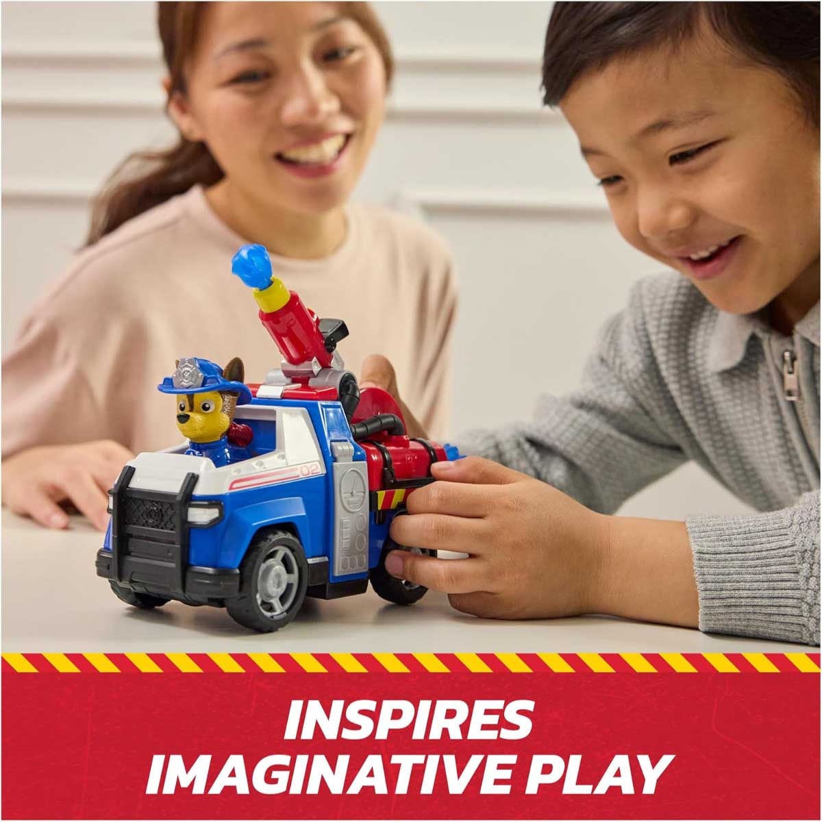 مجموعة ألعاب باو باترول لإنقاذ الحرائق والسيارات الكبيرة والمطاردة، مناسبة للجنسين، من 3 إلى 4 سنوات