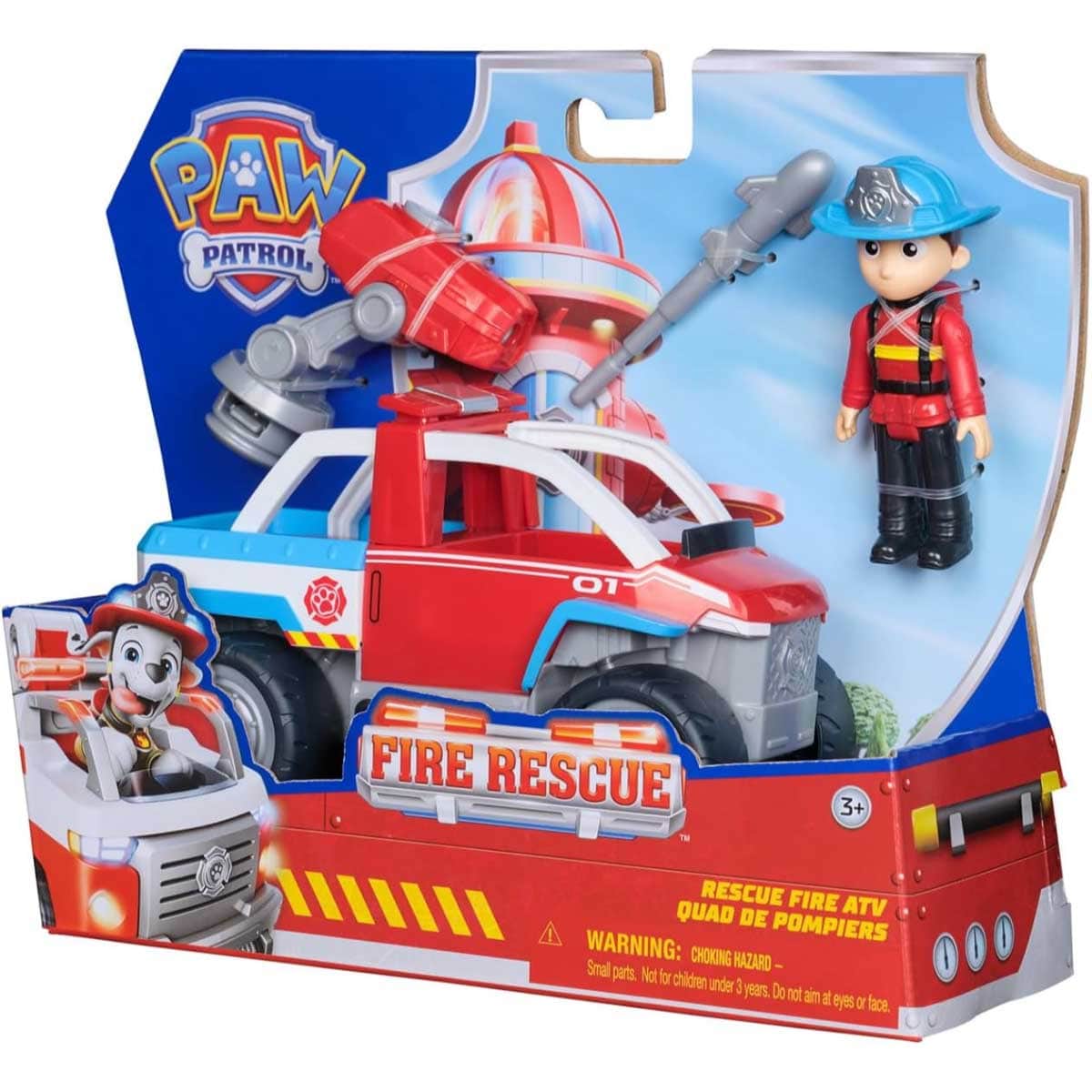 Paw Patrol Fire Rescue Large Vehicle & Ryder Toy Playset Unisex, 3-4 Years
