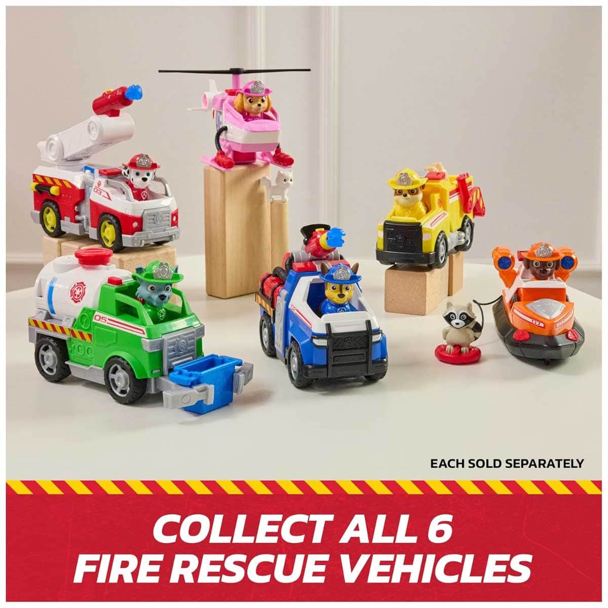 Paw Patrol Fire Rescue Large Vehicle & Zuma Toy Playset Unisex, 3-4 Years
