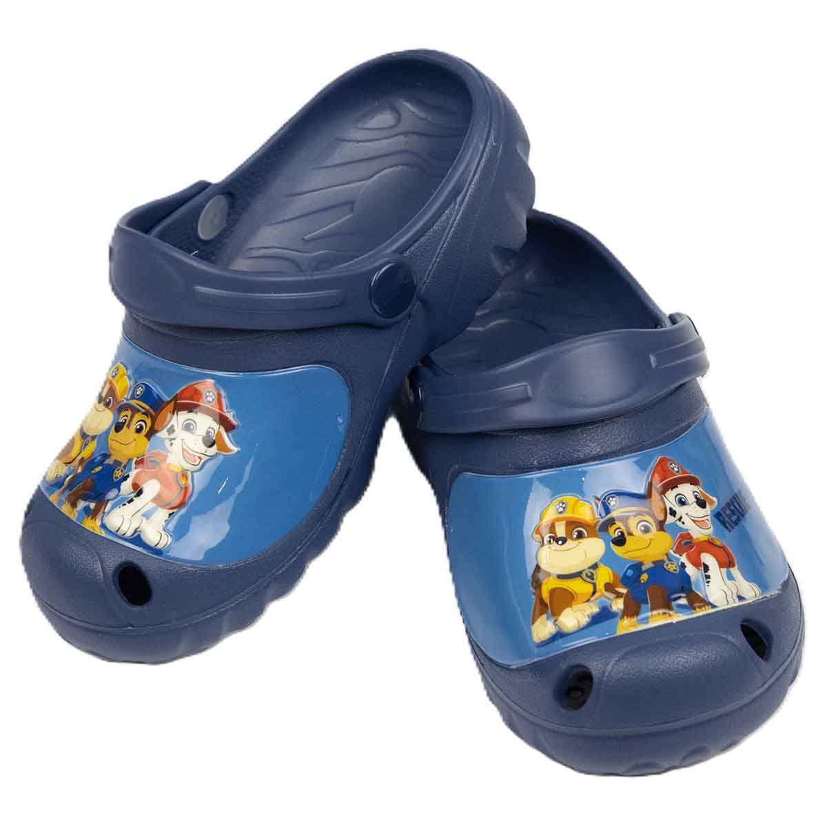 Paw Patrol 21-22 EU Dark Blue Lightweight & Water-Friendly Slip-On Sandals Kids Klogs Unisex