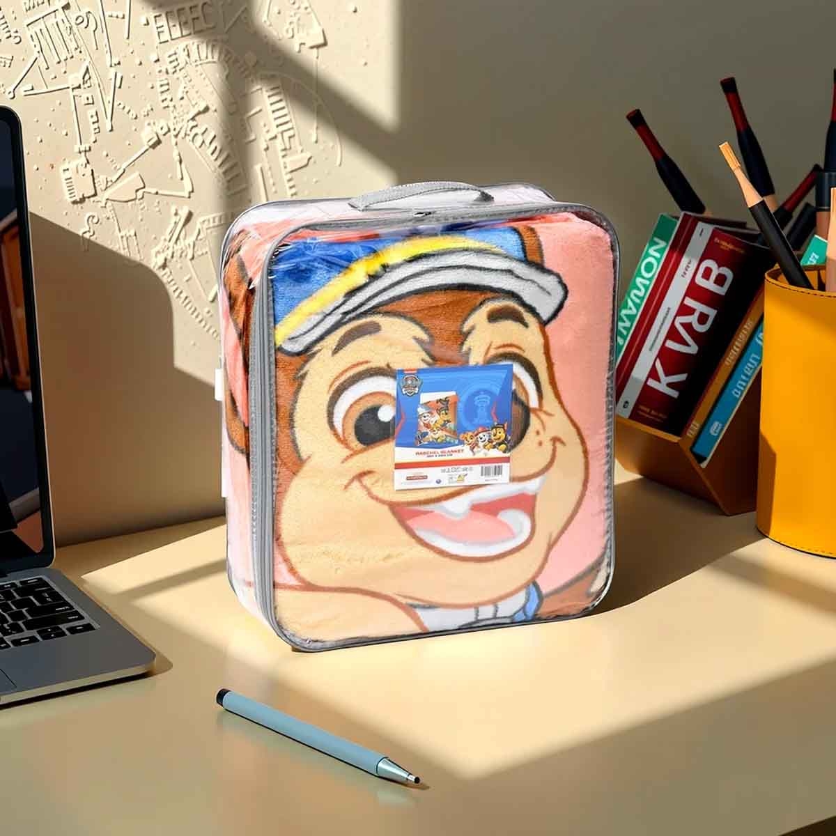 باو باترول بطانية راشيل باللون الأحمر مصنوعة من %100 بوليستر