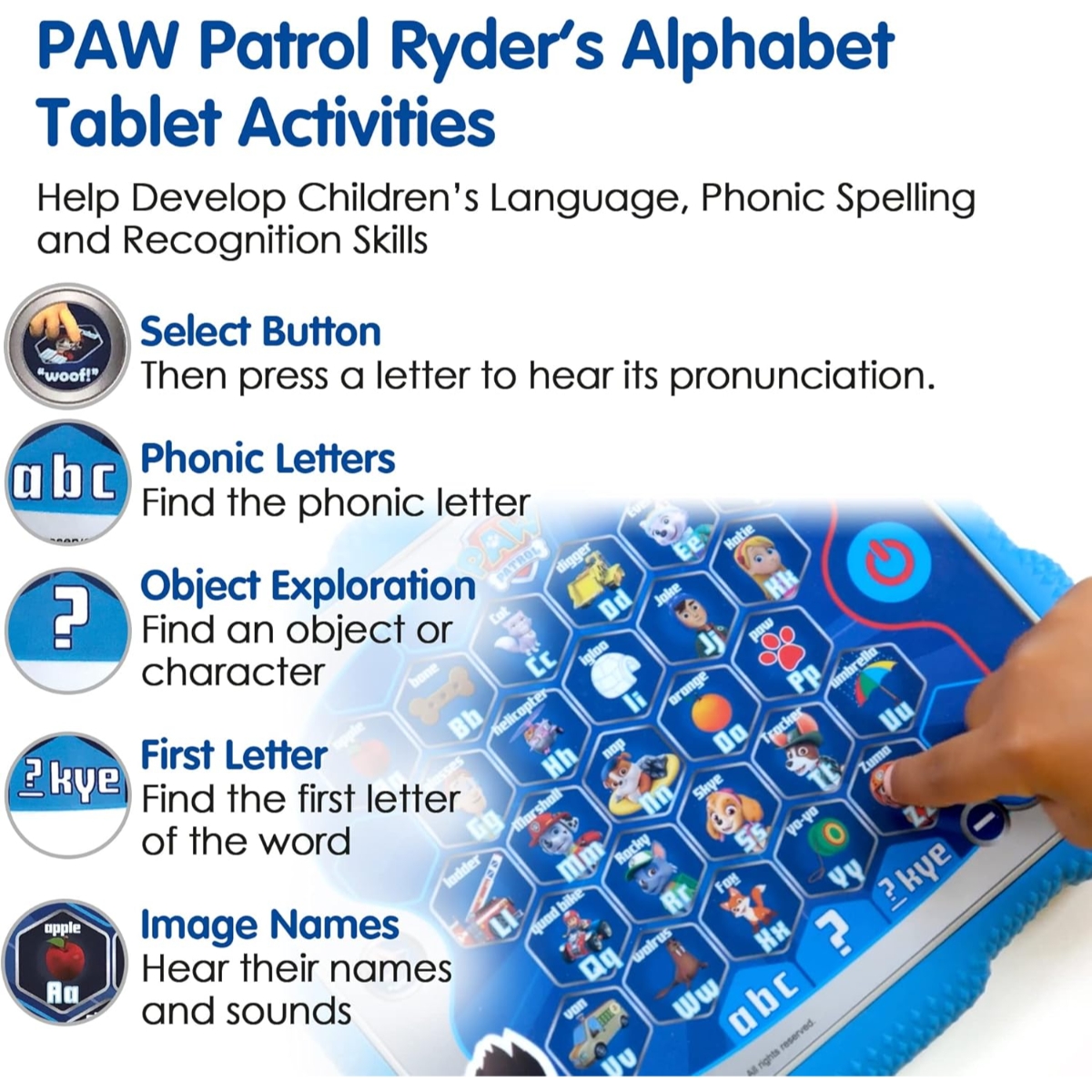باو باترول تابلت الحروف من رايدر للجنسين، 3-4 سنوات