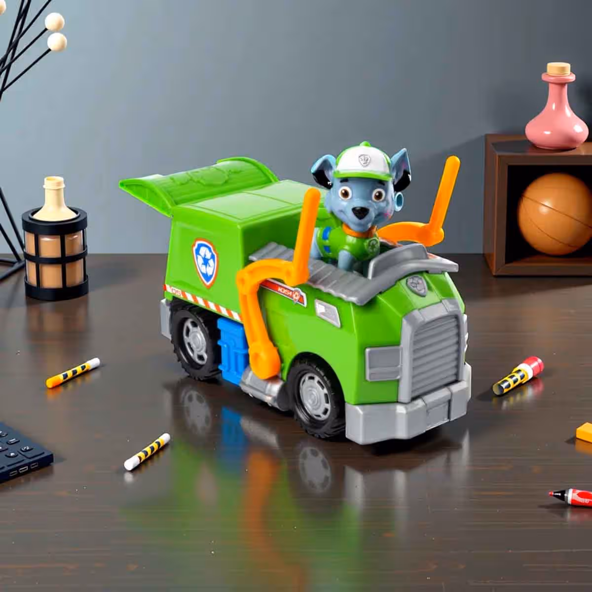Paw Patrol Sustainable Basic Vehicle Rocky Recycle Truck Playset Unisex, 3-4 Years