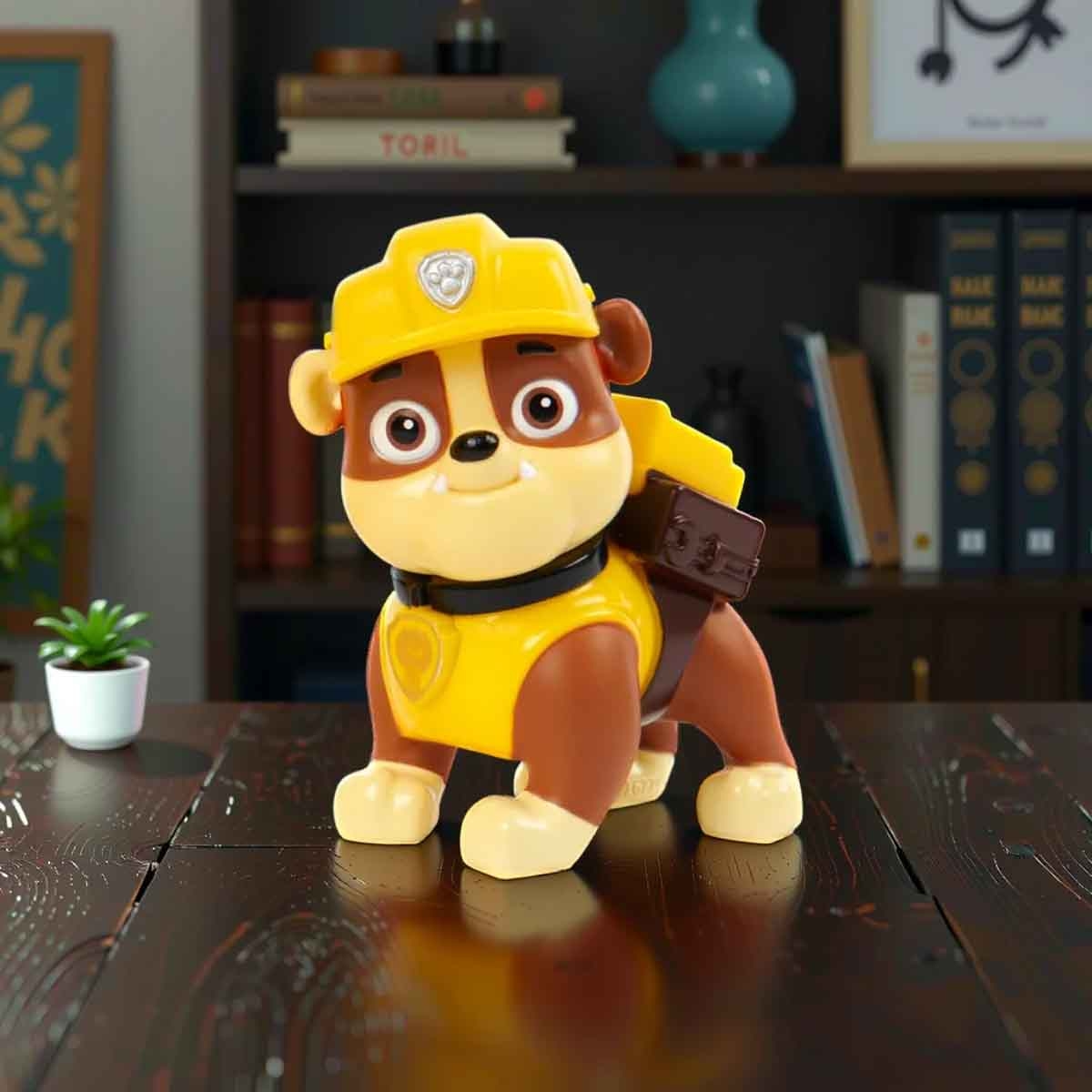 Paw Patrol Sustainable Basic Vehicle Rubble Bulldozer with Figure Playset Unisex, 3-4 Years