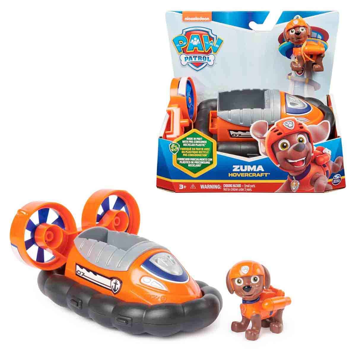 Paw Patrol Sustainable Basic Vehicle Zuma Hovercraft with Figure Playset Unisex, 3-4 Years