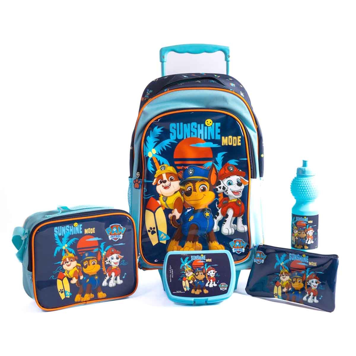 Paw Patrol 245IN1PPB-16 18" Trolley School Bag Set with Lunch Bag, Pencil Case, Water Bottle & Lunch Box Boys, 5-7 Years
