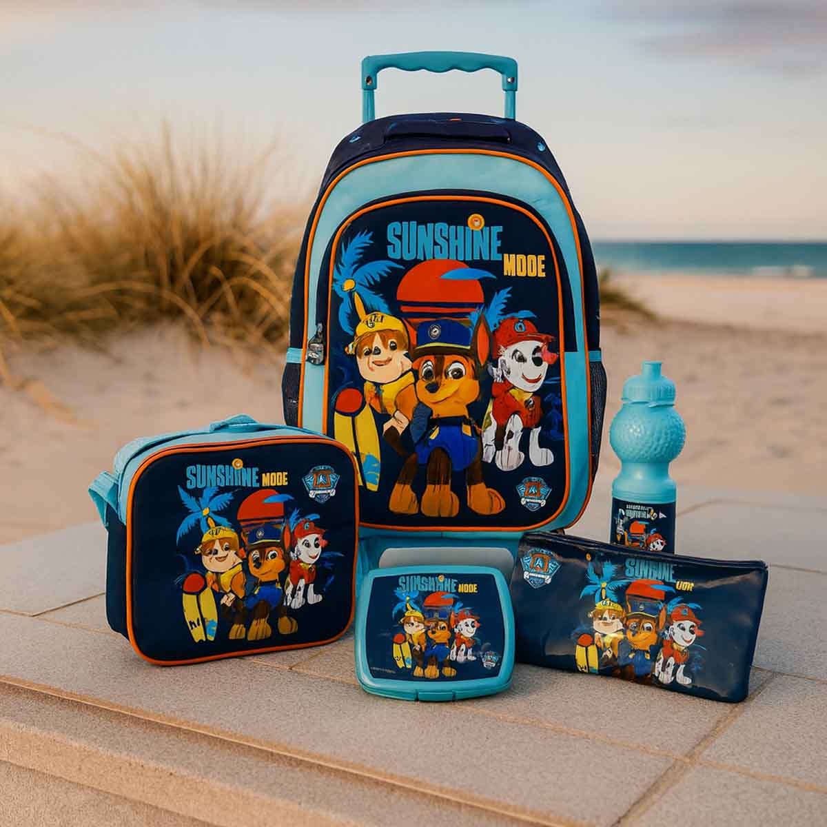 Paw Patrol 245IN1PPB-16 18" Trolley School Bag Set with Lunch Bag, Pencil Case, Water Bottle & Lunch Box Boys, 5-7 Years