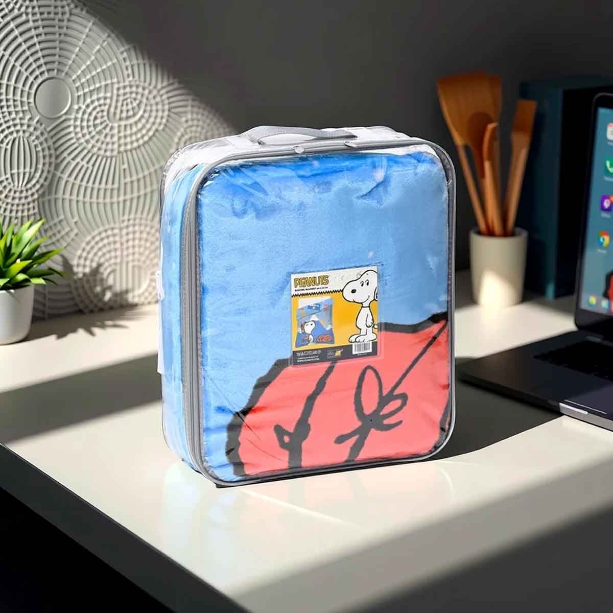 بيناتس بطانية راشيل باللون الأزرق مصنوعة من %100 بوليستر