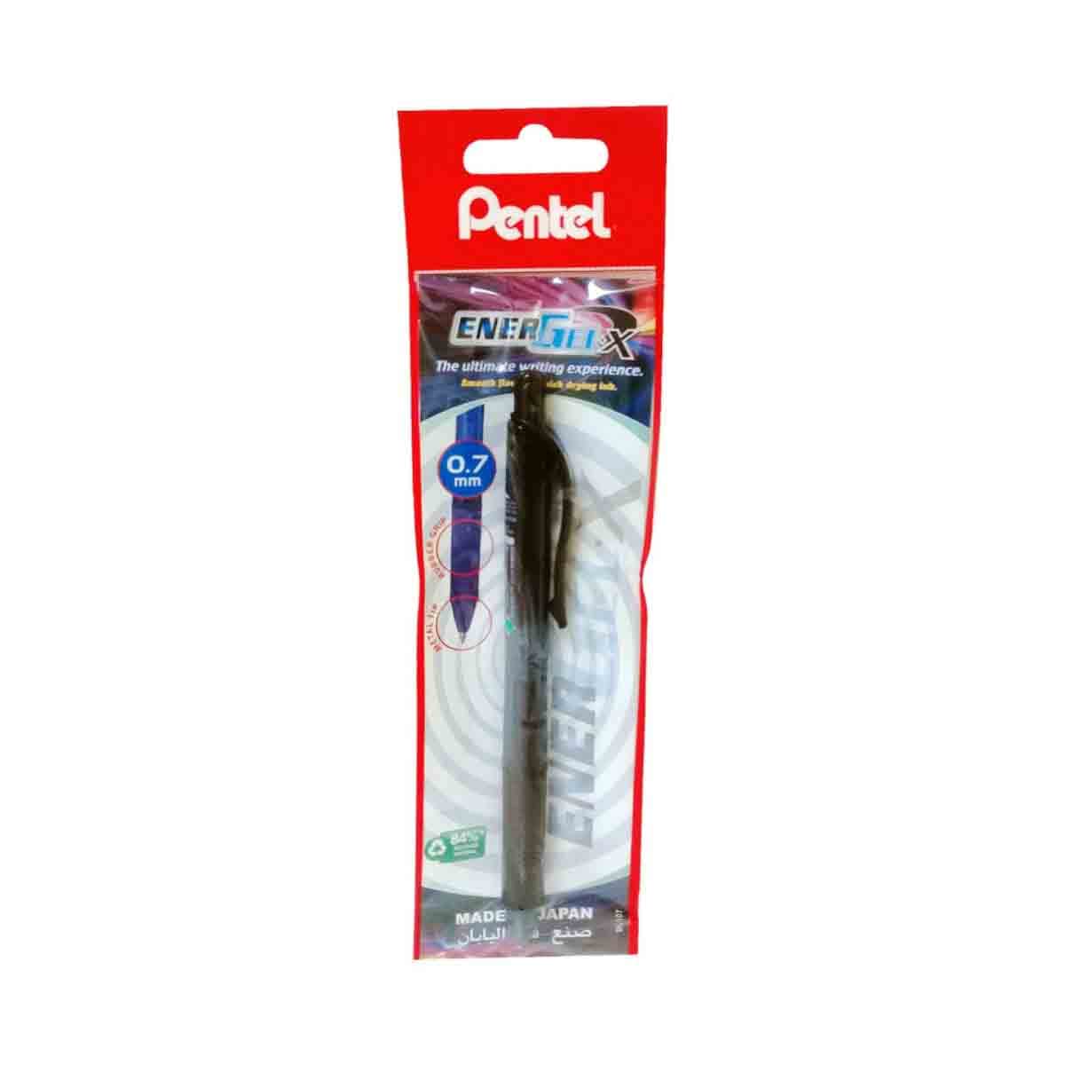 Pentel 0.7 mm Energel X Metal Tip Black Roller Ball Pen