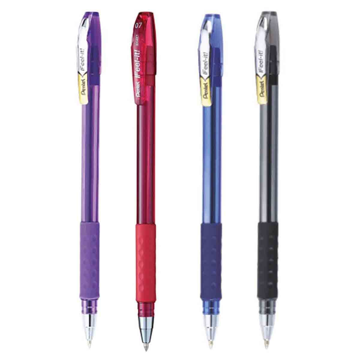 Pentel 0.7 mm Feel It Fine Point Ball Pen, Pack of 5