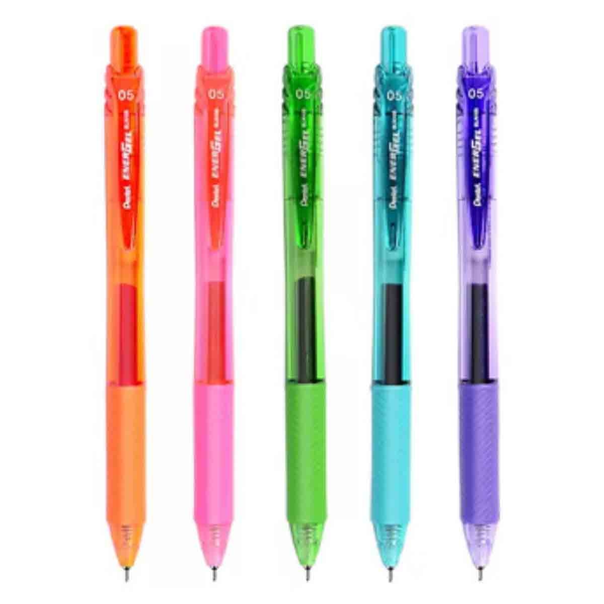 Pentel PE-BLN105-05F 0.5 mm Energel-X Needle Tip Gel Pen, Pack of 5