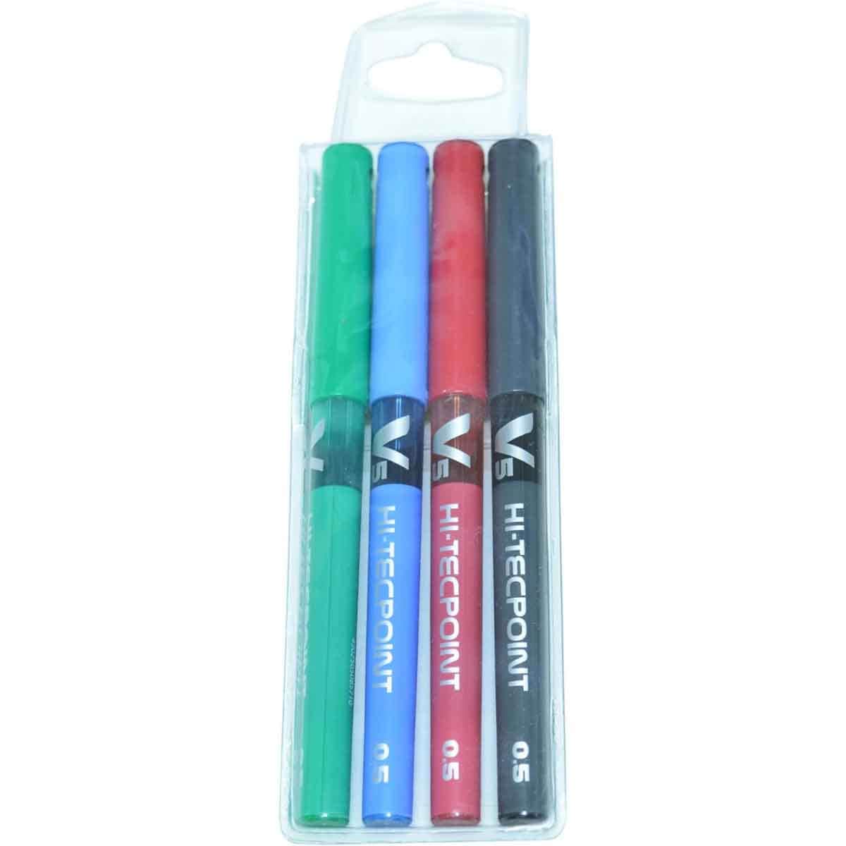 Pilot 4-Piece Hi-Tecpoint V5 Pen Set