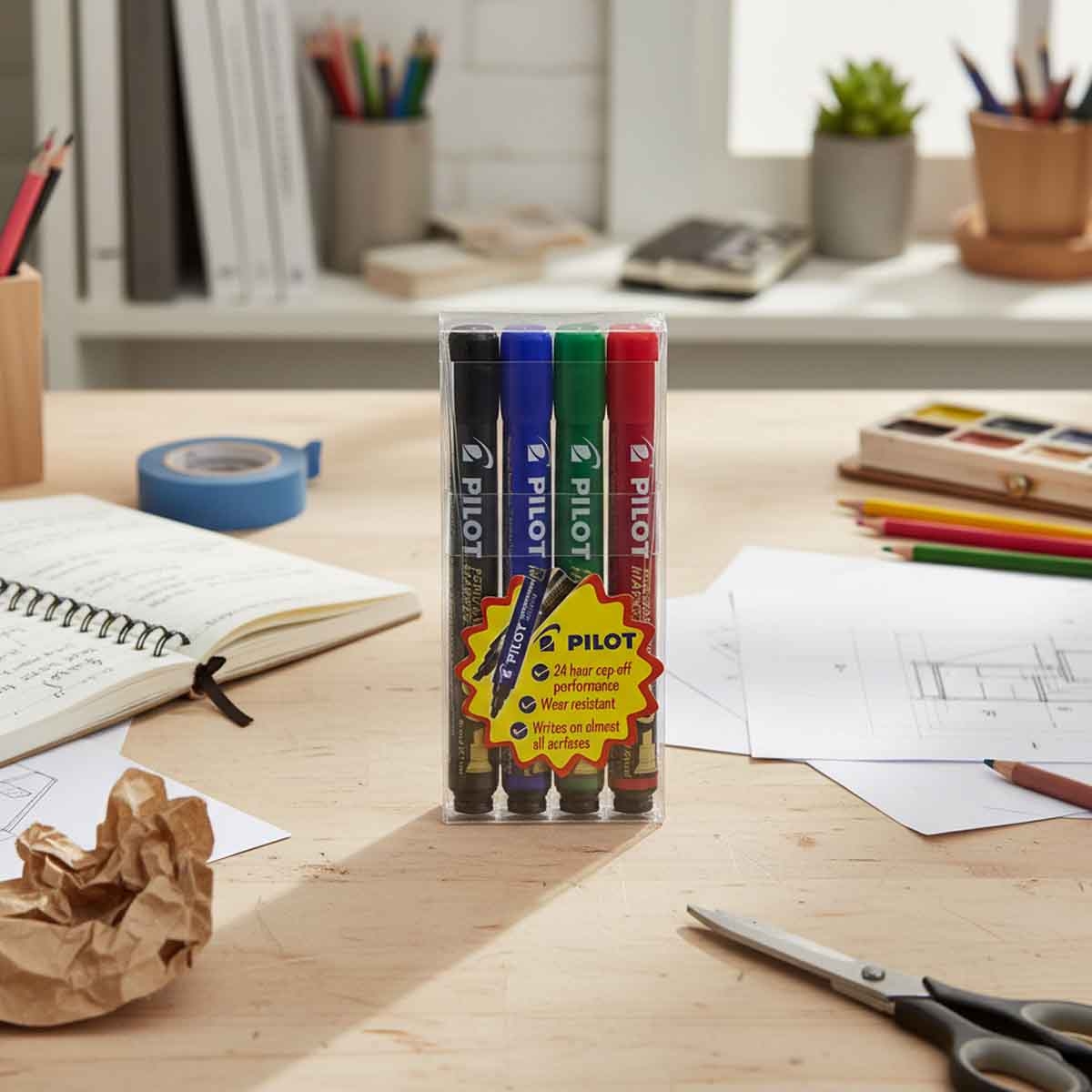 بايلوت مجموعة أقلام ماركر SCA-400-S4 عدد 4