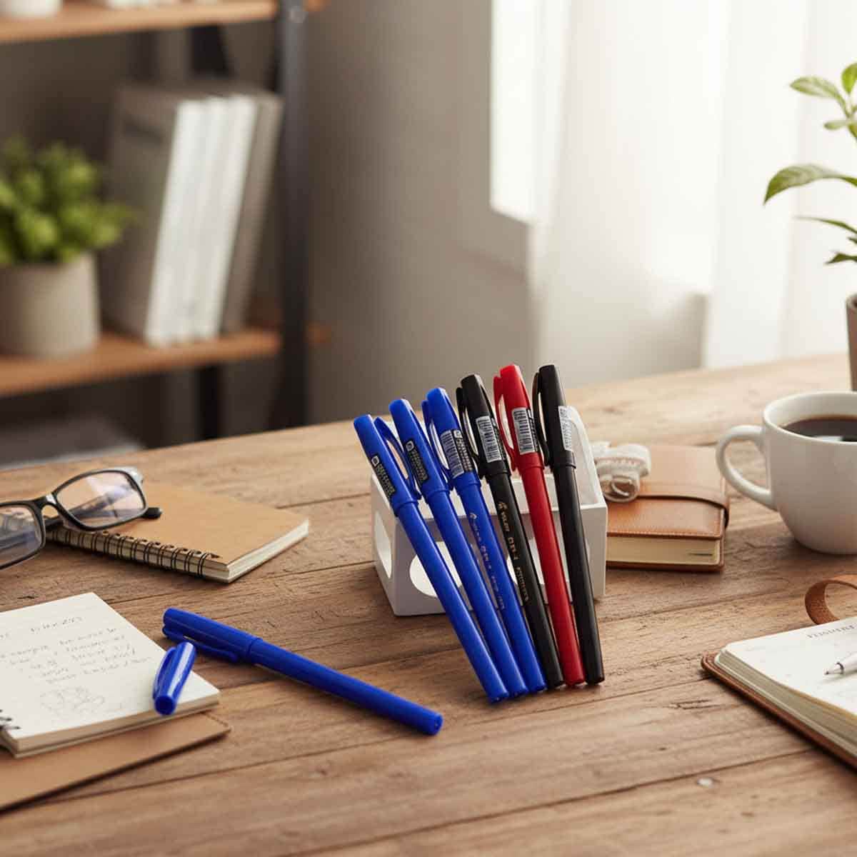 Pilot 6-Piece 1.0mm BP-1 Ballpoint Pen Set