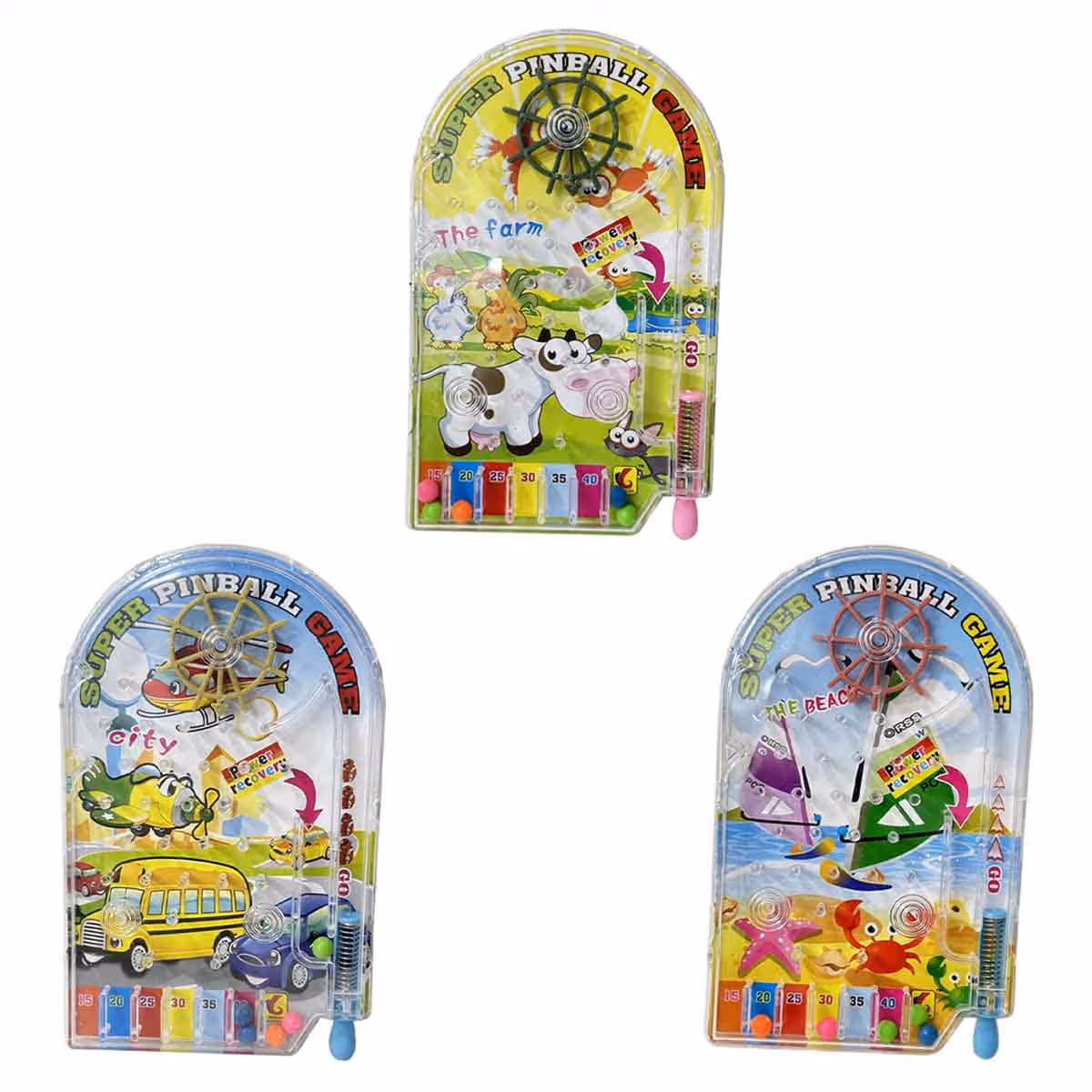 Cheng Jun Farm/City/Beach Assorted Pinball Game Unisex, 3-4 Years