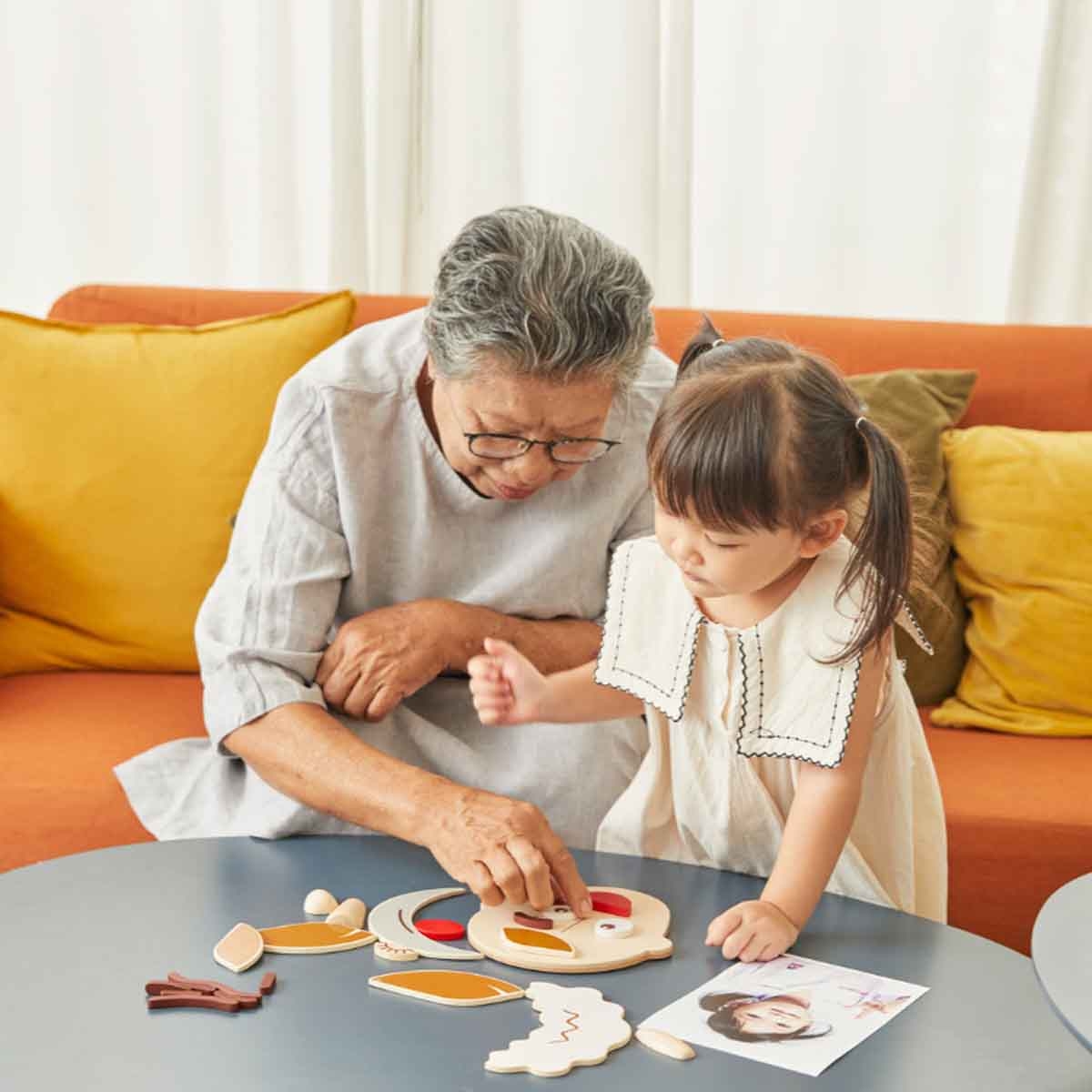 PlanToys Build-A-Face Game Unisex, 3-4 Years