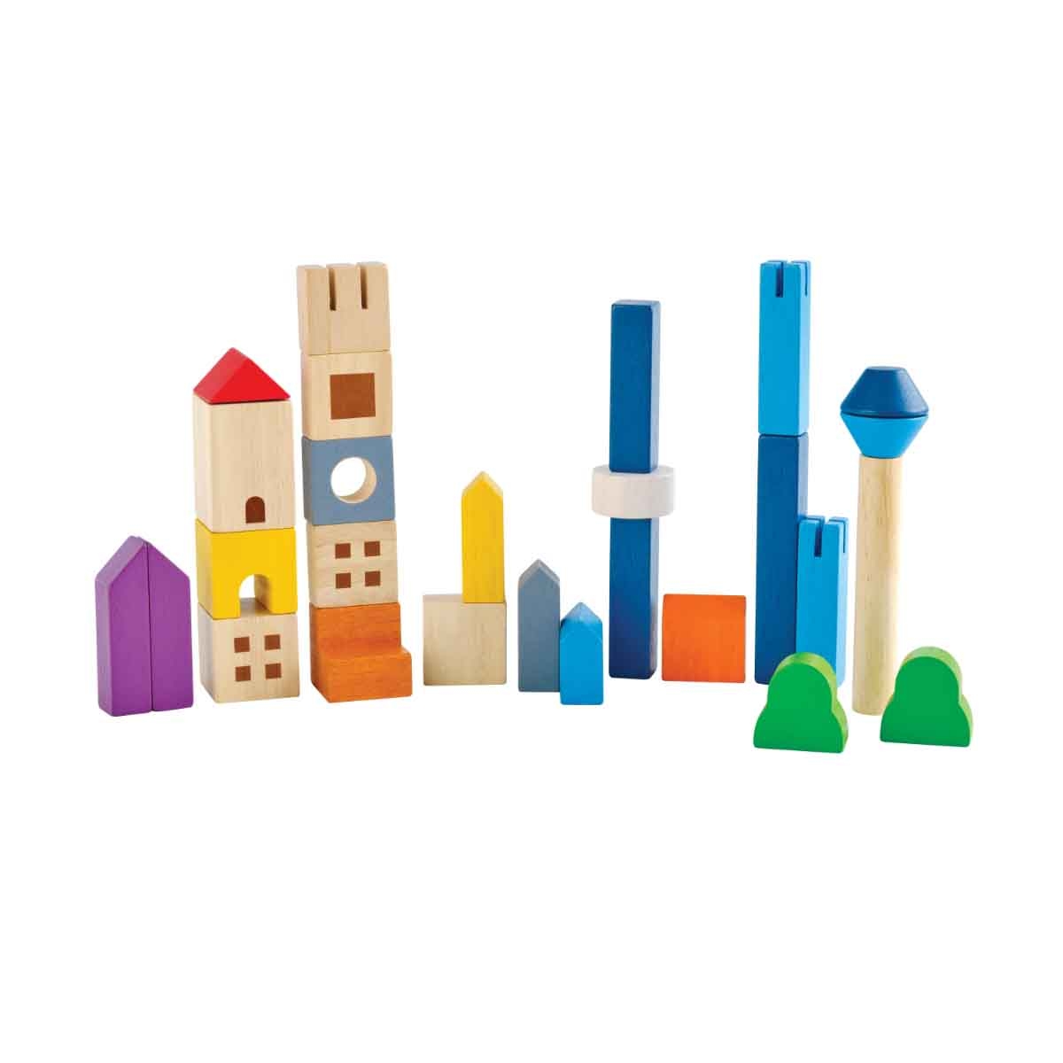 PlanToys Cityscape Blocks Toy Toddler, 0 - 2 Years
