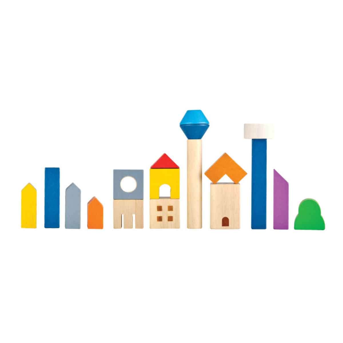 PlanToys Cityscape Blocks Toy Toddler, 0 - 2 Years